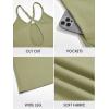 imageCicy Bell Womens Casual Wide Leg Jumpsuits Summer Spaghetti Strap Sleeveless Cut Out Loose Long Pant Rompers with PocketsArmy Green