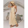 imageCicy Bell Womens Casual Wide Leg Jumpsuits Summer Spaghetti Strap Sleeveless Cut Out Loose Long Pant Rompers with PocketsBeige