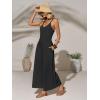 imageCicy Bell Womens Casual Wide Leg Jumpsuits Summer Spaghetti Strap Sleeveless Cut Out Loose Long Pant Rompers with PocketsBlack