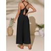 imageCicy Bell Womens Casual Wide Leg Jumpsuits Summer Spaghetti Strap Sleeveless Cut Out Loose Long Pant Rompers with PocketsBlack