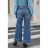 imageCicy Bell Womens Cropped Wide Leg Jeans Stretchy High Waisted Trendy Capri Baggy Denim Ankle Pants with PocketsBlue
