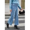 imageCicy Bell Womens Cropped Wide Leg Jeans Stretchy High Waisted Trendy Capri Baggy Denim Ankle Pants with PocketsSky Blue