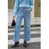 imageCicy Bell Womens Cropped Wide Leg Jeans Stretchy High Waisted Trendy Capri Baggy Denim Ankle Pants with PocketsSky Blue
