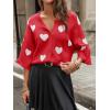 imageCicy Bell Womens Half Sleeve Cardigan Sweaters Cropped Button Down Tops Oversized Lightweight Ribbed Knit Summer OutfitsRed1