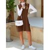 imageCicy Bell Womens Oversized Sweater Vest Dress V Neck Sleeveless Fall Trendy Casual Knit Cable Mini DressesBrown