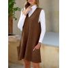 imageCicy Bell Womens Oversized Sweater Vest Dress V Neck Sleeveless Fall Trendy Casual Knit Cable Mini DressesBrown