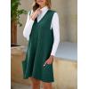 imageCicy Bell Womens Oversized Sweater Vest Dress V Neck Sleeveless Fall Trendy Casual Knit Cable Mini DressesDark Green