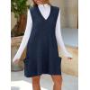 imageCicy Bell Womens Oversized Sweater Vest Dress V Neck Sleeveless Fall Trendy Casual Knit Cable Mini DressesNavy