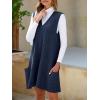 imageCicy Bell Womens Oversized Sweater Vest Dress V Neck Sleeveless Fall Trendy Casual Knit Cable Mini DressesNavy