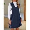 imageCicy Bell Womens Oversized Sweater Vest Dress V Neck Sleeveless Fall Trendy Casual Knit Cable Mini DressesNavy