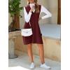imageCicy Bell Womens Oversized Sweater Vest Dress V Neck Sleeveless Fall Trendy Casual Knit Cable Mini DressesWine Red