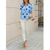 imageCicy Bell Womens Polka Dot Babydoll Tops Peplum Ruffle Cap Sleeve Blouses Summer Casual Half Button Up ShirtsBlue
