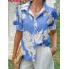 imageCicy Bell Womens Puff Sleeve Button Down Shirts Floral Print Summer Casual Tops Boho Loose Fit Collared BlouseLight Blue