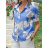imageCicy Bell Womens Puff Sleeve Button Down Shirts Floral Print Summer Casual Tops Boho Loose Fit Collared BlouseLight Blue