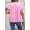 imageCicy Bell Womens Ruffle Cap Sleeve Blouses V Neck Dressy Casual Tops Summer Sleeveless Cotton ShirtsPink