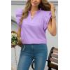 imageCicy Bell Womens Ruffle Cap Sleeve Blouses V Neck Dressy Casual Tops Summer Sleeveless Cotton ShirtsPurple