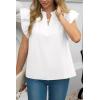 imageCicy Bell Womens Ruffle Cap Sleeve Blouses V Neck Dressy Casual Tops Summer Sleeveless Cotton ShirtsWhite
