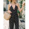 imageCicy Bell Womens Sexy Halter Jumpsuits Casual Deep V Nevk Beach Jogger Long Pants RompersBlack1