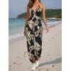 imageCicy Bell Womens Sexy Halter Jumpsuits Casual Deep V Nevk Beach Jogger Long Pants RompersBlackbrown1