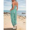 imageCicy Bell Womens Sexy Halter Jumpsuits Casual Deep V Nevk Beach Jogger Long Pants RompersGreen1