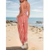 imageCicy Bell Womens Sexy Halter Jumpsuits Casual Deep V Nevk Beach Jogger Long Pants RompersRed1