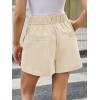 imageCicy Bell Womens Summer Elastic High Waisted Shorts Pleated Wide Leg Trendy Casual A Line Comfy ShortsApricot