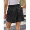 imageCicy Bell Womens Summer Elastic High Waisted Shorts Pleated Wide Leg Trendy Casual A Line Comfy ShortsBlack