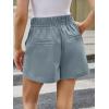 imageCicy Bell Womens Summer Elastic High Waisted Shorts Pleated Wide Leg Trendy Casual A Line Comfy ShortsGrey