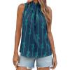 imageCicy Bell Womens Summer Halter Tank Tops Cute Bow Print High Neck Sleeveless Shirts Casual Loose Fit Flowy Blouse