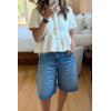 imageCicy Bell Womens Summer High Waisted Jeans Shorts Casual Wide Leg Bermuda Jorts Baggy Denim Shorts with PocketsBlue