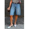 imageCicy Bell Womens Summer High Waisted Jeans Shorts Casual Wide Leg Bermuda Jorts Baggy Denim Shorts with PocketsBlue