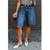 imageCicy Bell Womens Summer High Waisted Jeans Shorts Casual Wide Leg Bermuda Jorts Baggy Denim Shorts with PocketsNavy