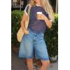 imageCicy Bell Womens Summer High Waisted Jeans Shorts Casual Wide Leg Bermuda Jorts Baggy Denim Shorts with PocketsSky Blue