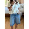 imageCicy Bell Womens Summer High Waisted Jeans Shorts Casual Wide Leg Bermuda Jorts Baggy Denim Shorts with PocketsSky Blue