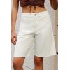 imageCicy Bell Womens Summer High Waisted Jeans Shorts Casual Wide Leg Bermuda Jorts Baggy Denim Shorts with PocketsWhite