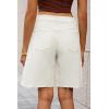 imageCicy Bell Womens Summer High Waisted Jeans Shorts Casual Wide Leg Bermuda Jorts Baggy Denim Shorts with PocketsWhite