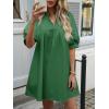imageCicy Bell Womens V Neck Babydoll Mini Dress Short Puff Sleeve Summer Casual Swing Dresses with PocketsGreen