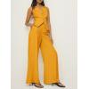 imageCicy Bell Womens Vest Sets Summer 2 Piece Outfits Button Crop Blazer Vest and Wide Leg Pant SuitsApricot Yellow