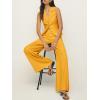 imageCicy Bell Womens Vest Sets Summer 2 Piece Outfits Button Crop Blazer Vest and Wide Leg Pant SuitsApricot Yellow