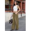 imageCicy Bell Womens Wide Leg Baggy Jeans High Waisted Boyfriend Loose Denim Pants with PocketsArmy Green