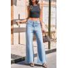 imageCicy Bell Womens Wide Leg Baggy Jeans High Waisted Boyfriend Loose Denim Pants with PocketsBaby Blue