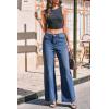 imageCicy Bell Womens Wide Leg Baggy Jeans High Waisted Boyfriend Loose Denim Pants with PocketsBlue