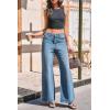 imageCicy Bell Womens Wide Leg Baggy Jeans High Waisted Boyfriend Loose Denim Pants with PocketsWash Blue