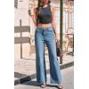 imageCicy Bell Womens Wide Leg Baggy Jeans High Waisted Boyfriend Loose Denim Pants with PocketsWash Blue