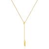 imageCicy Bell 18k Gold Plated Y Shaped Pendant Necklace for Women Butterfly Dainty Bead Chain Drop Necklace Trend Jewelry Gift 177  19 ExtenderStyle CGold