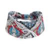 imageCicy Bell Headband for Women Boho Yoga Workout Vintage Traditional Folk Patterns Head Wrap Trendy Running Hiking Cycling HairbandRedBlue