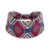 imageCicy Bell Headband for Women Boho Yoga Workout Vintage Traditional Folk Patterns Head Wrap Trendy Running Hiking Cycling HairbandWhiteRed