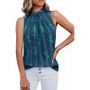 imageCicy Bell Womens Summer Halter Tank Tops Cute Bow Print High Neck Sleeveless Shirts Casual Loose Fit Flowy Blouse