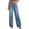 imageCicy Bell Womens Wide Leg Baggy Jeans High Waisted Boyfriend Loose Denim Pants with PocketsWash Blue
