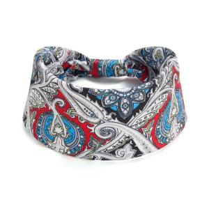 imageCicy Bell Headband for Women Boho Yoga Workout Vintage Traditional Folk Patterns Head Wrap Trendy Running Hiking Cycling HairbandRedBlue